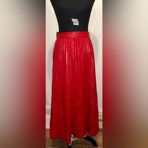 Chic Red A-Line Skirt